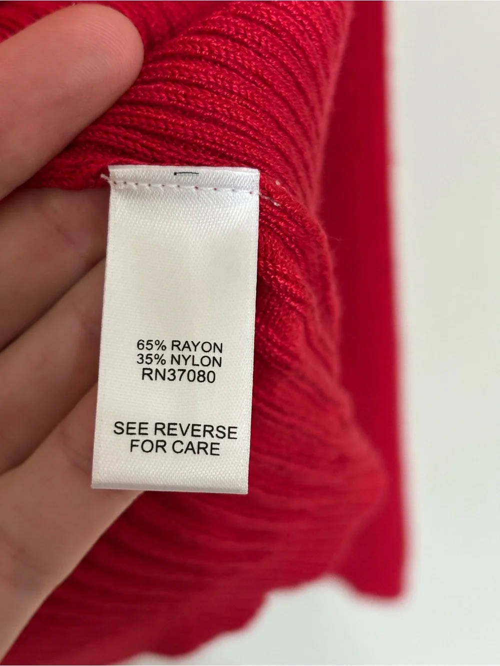 NEW Cato Ribbed Fitted Turtleneck Sweater in Red - Size L